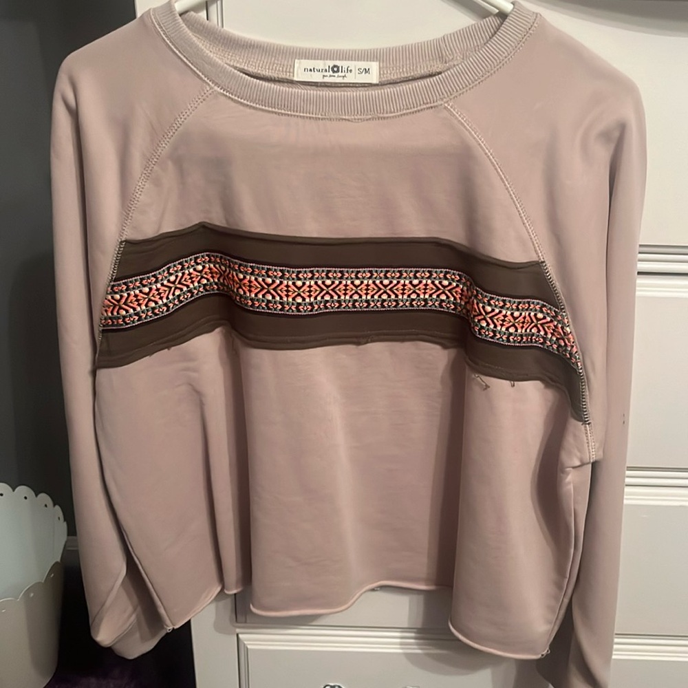 Size S/M Natural Life crew neck